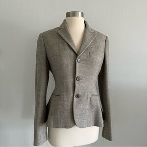 Ralph Lauren Wool Cashmere Grey Blazer Jacket Sz 4 Made USA